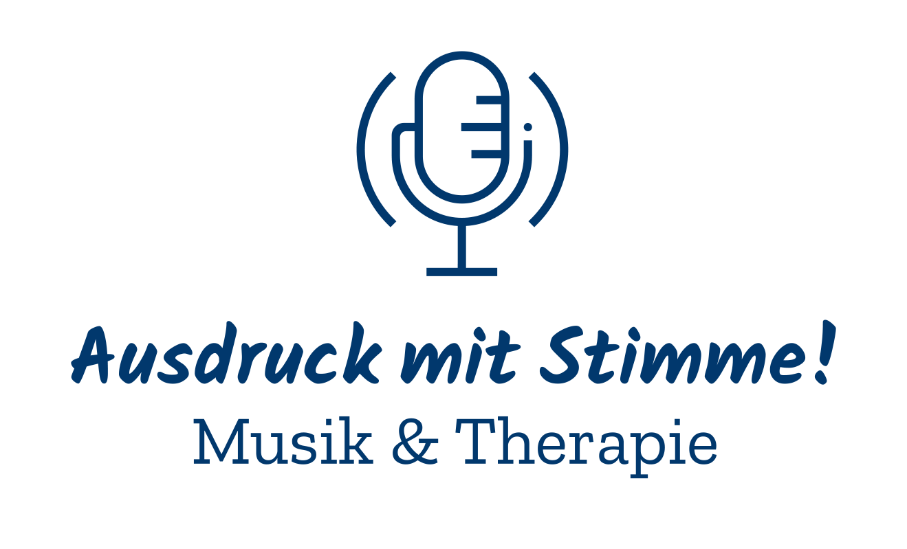 Ausdruck mit Stimme Logo-Blau